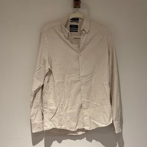 Nordstrom Cream Casual Button-Down Shirt